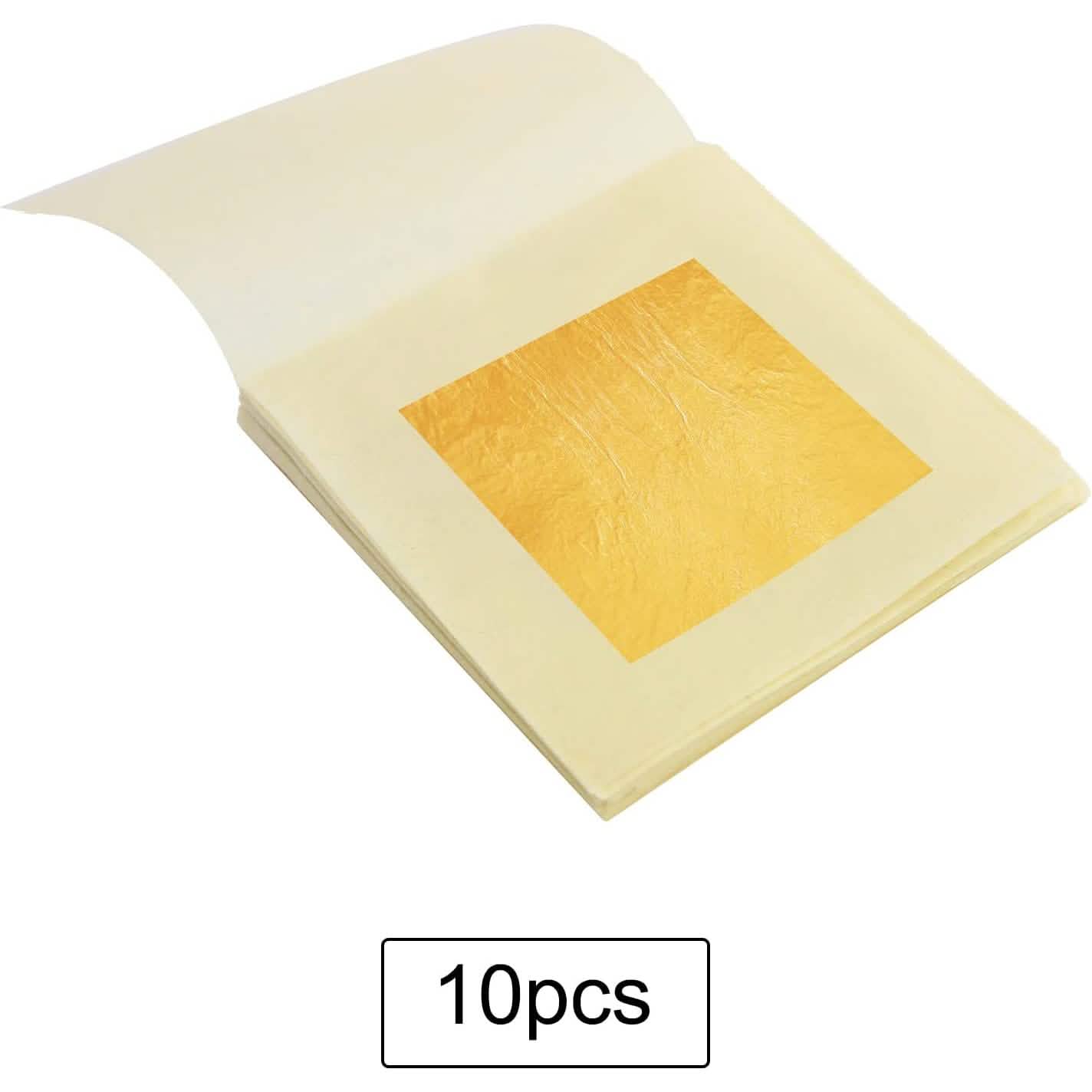 10-Piece: 4.33cm Edible Gold Leaf Sheets