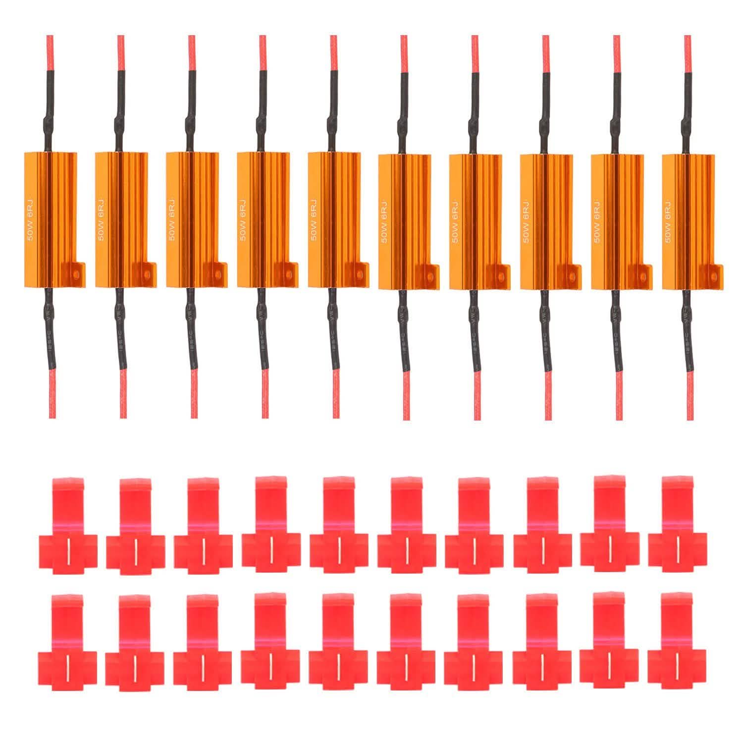 10-Piece: 50W 6Ohm Load Resistor