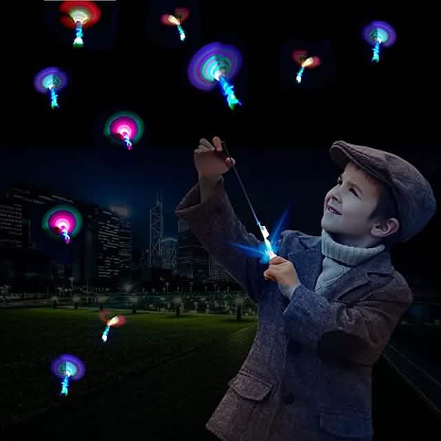 10-Piece: Amazing Led Light Arrow Rocket Helicopter Flying Toy