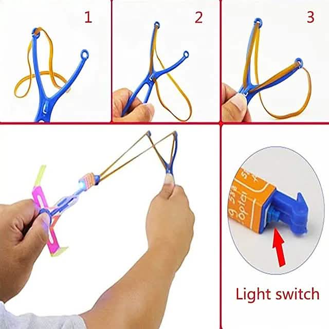 10-Piece: Amazing Led Light Arrow Rocket Helicopter Flying Toy