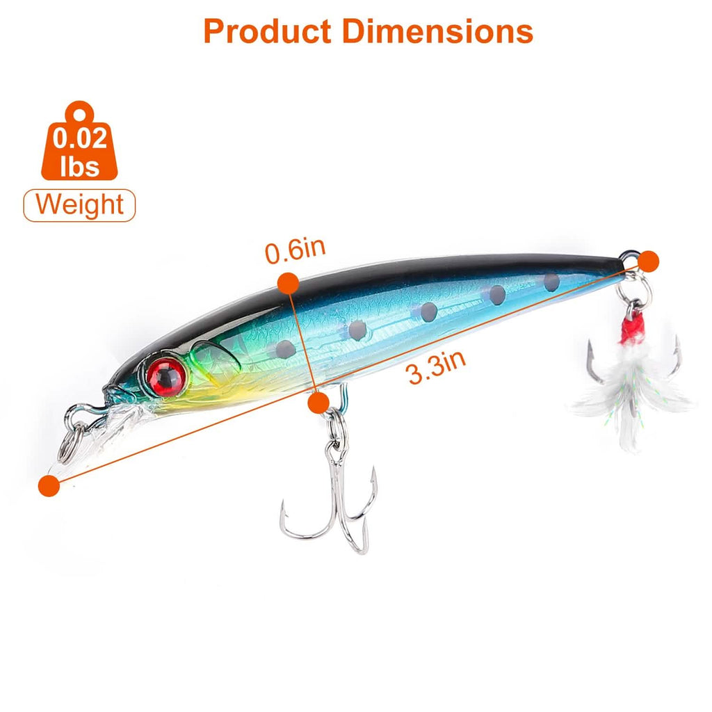 10-Piece: Fishing Lures Kit