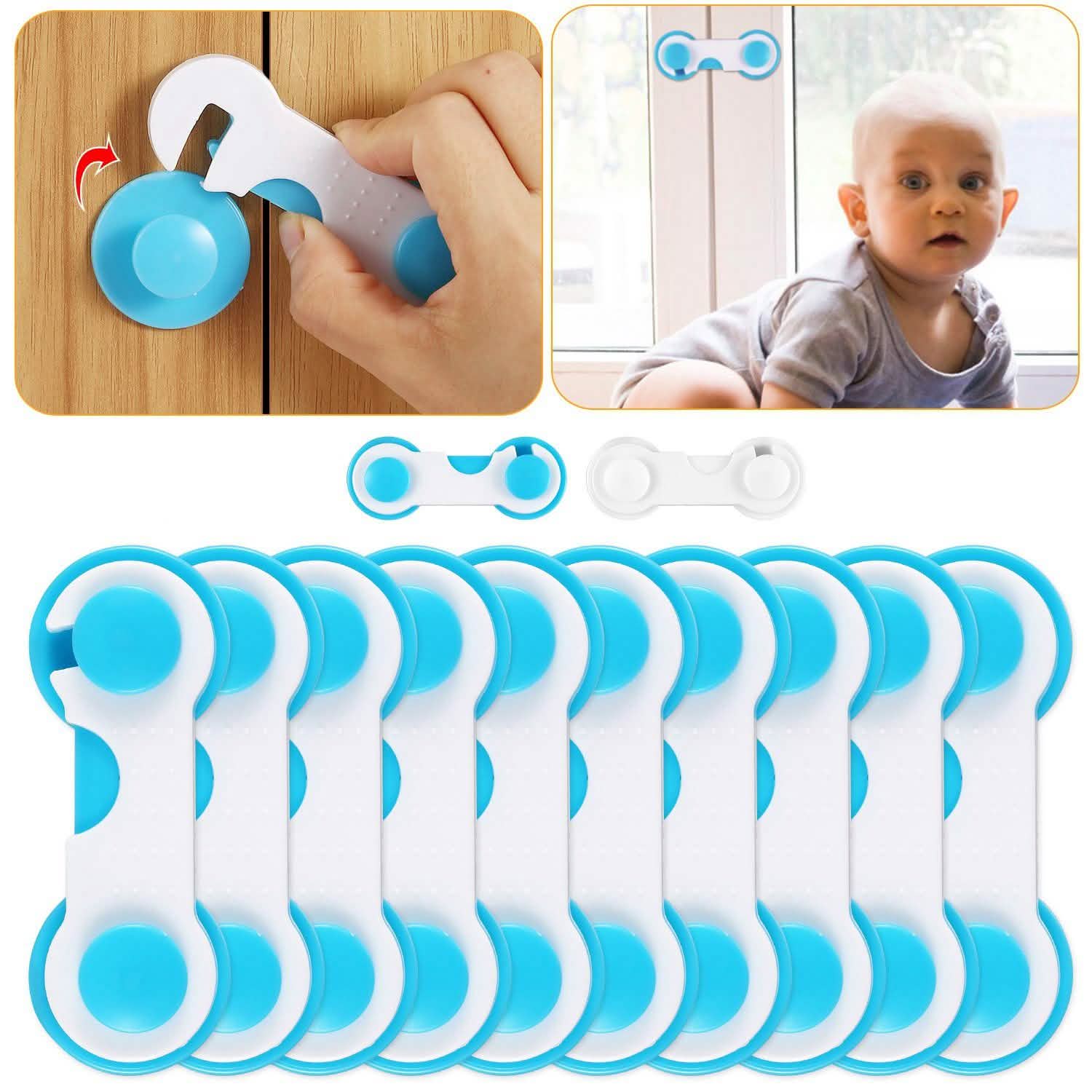10-Piece: Kids Cabinet Strap Safety Locks