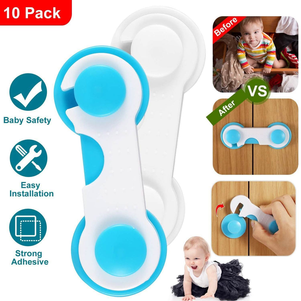 10-Piece: Kids Cabinet Strap Safety Locks