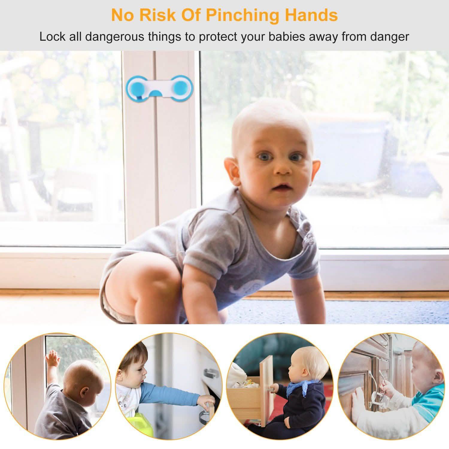 10-Piece: Kids Cabinet Strap Safety Locks