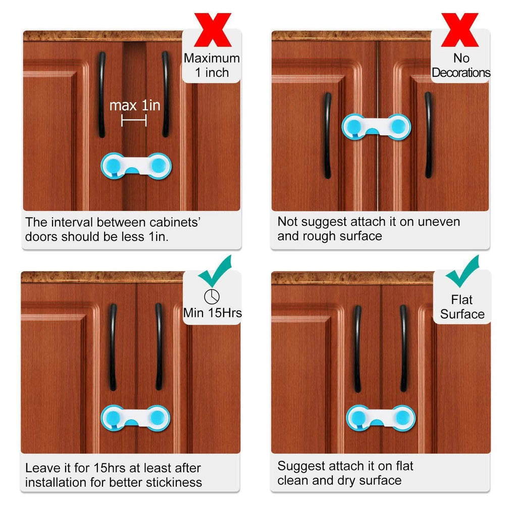 10-Piece: Kids Cabinet Strap Safety Locks