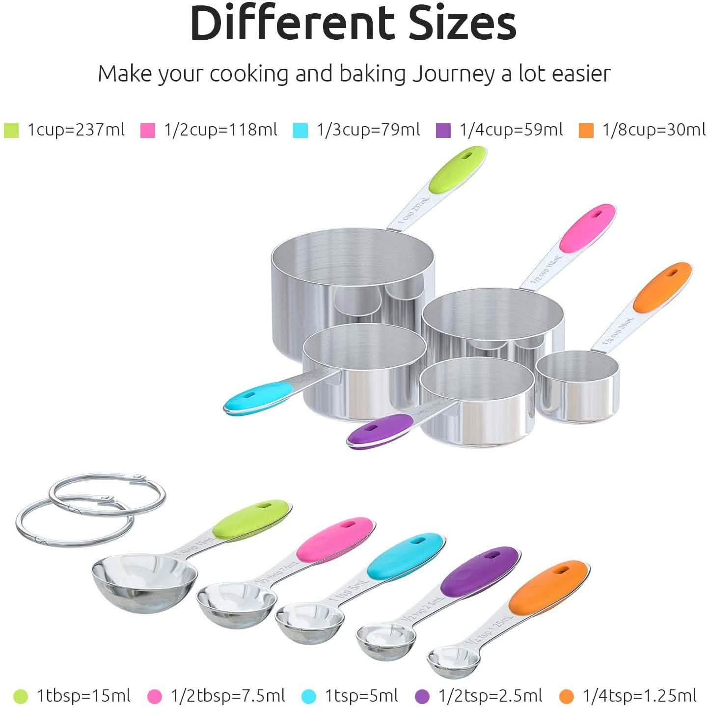 10-Piece: Measuring Cups and Spoons Set