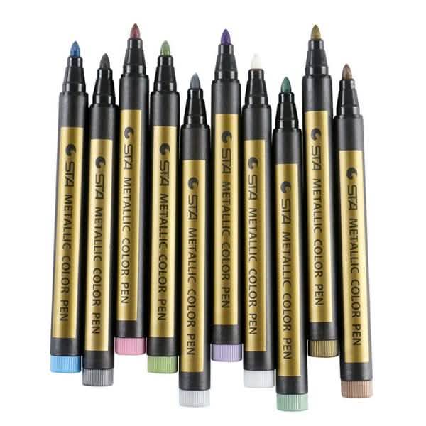 10-Piece: Metallic Paint Marker Pen Permanent