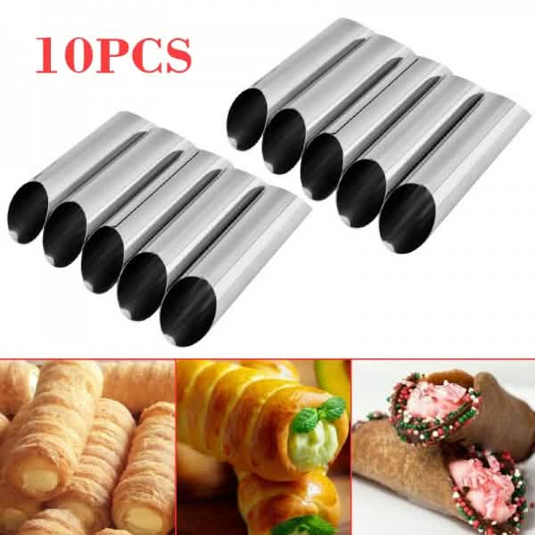 10-Piece: Non-Stick Buttercream Corner Danish Pastry Molds