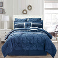 10-Piece Set: Kensie Hotel Quality Pintucked Oversized Comforter Set