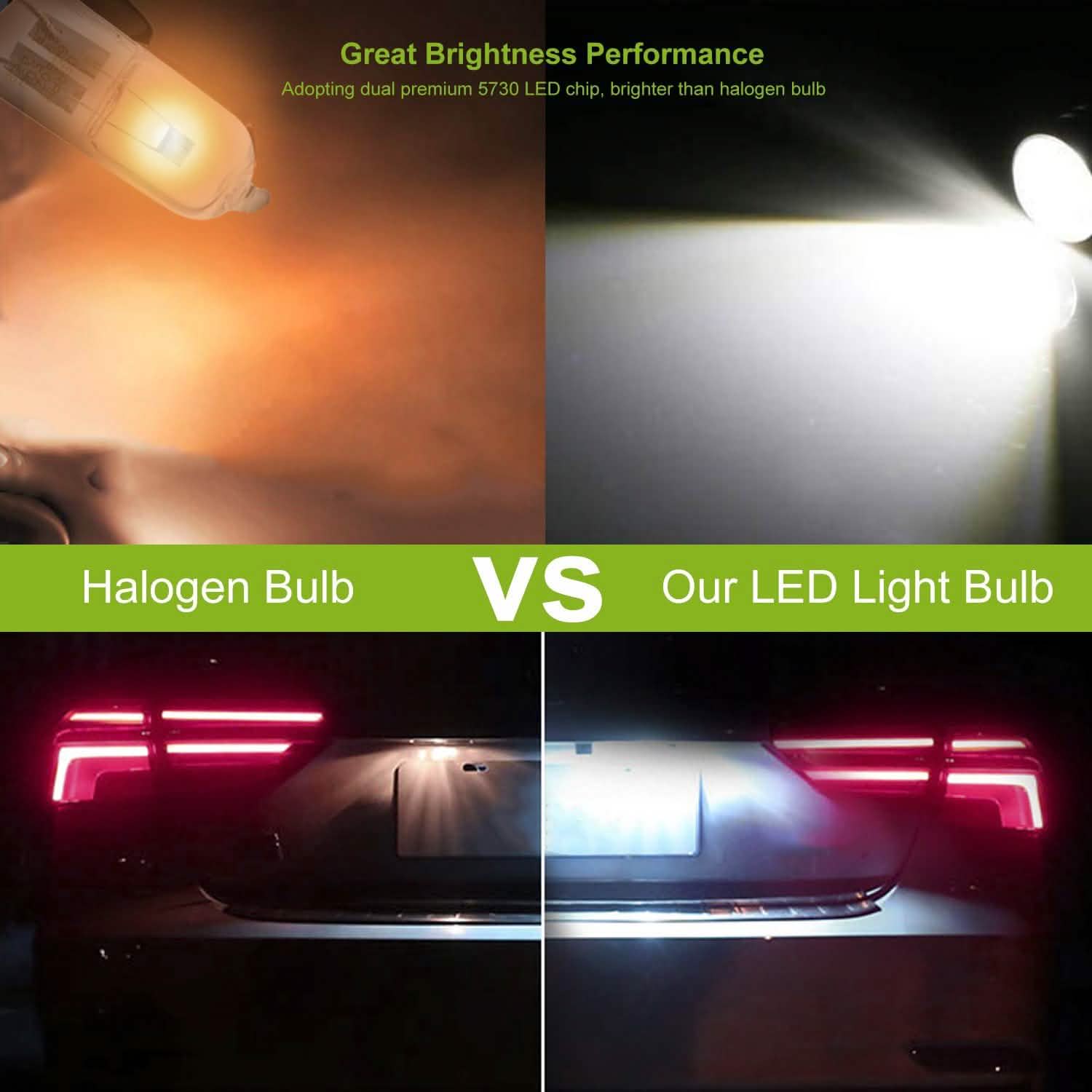 10-Piece: Xenon White Wedge Base LED Bulbs