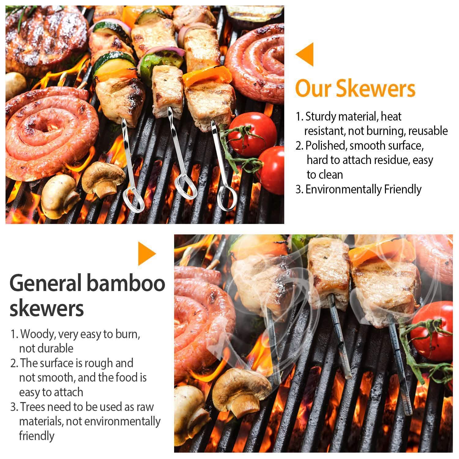 10-Pieces: 16" BBQ Skewers