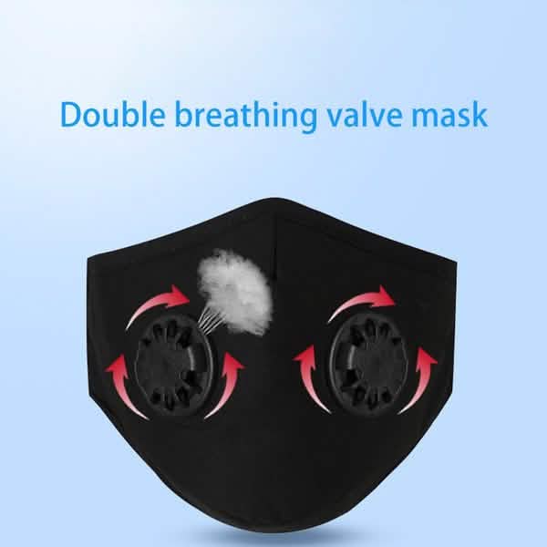 10-Pieces: Double Breathing Valve PM 2.5 Mask Respirator
