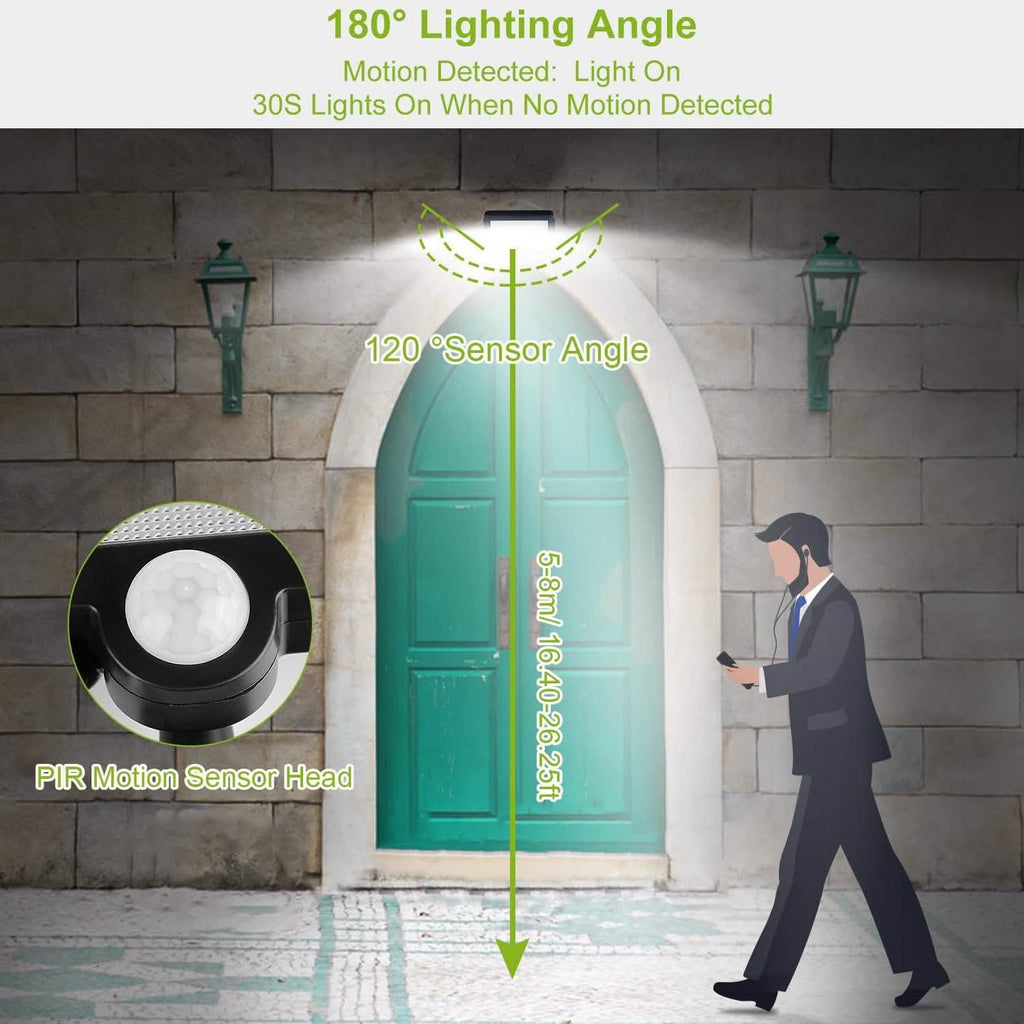 100 LED Solar Powered Wall Lights Outdoor