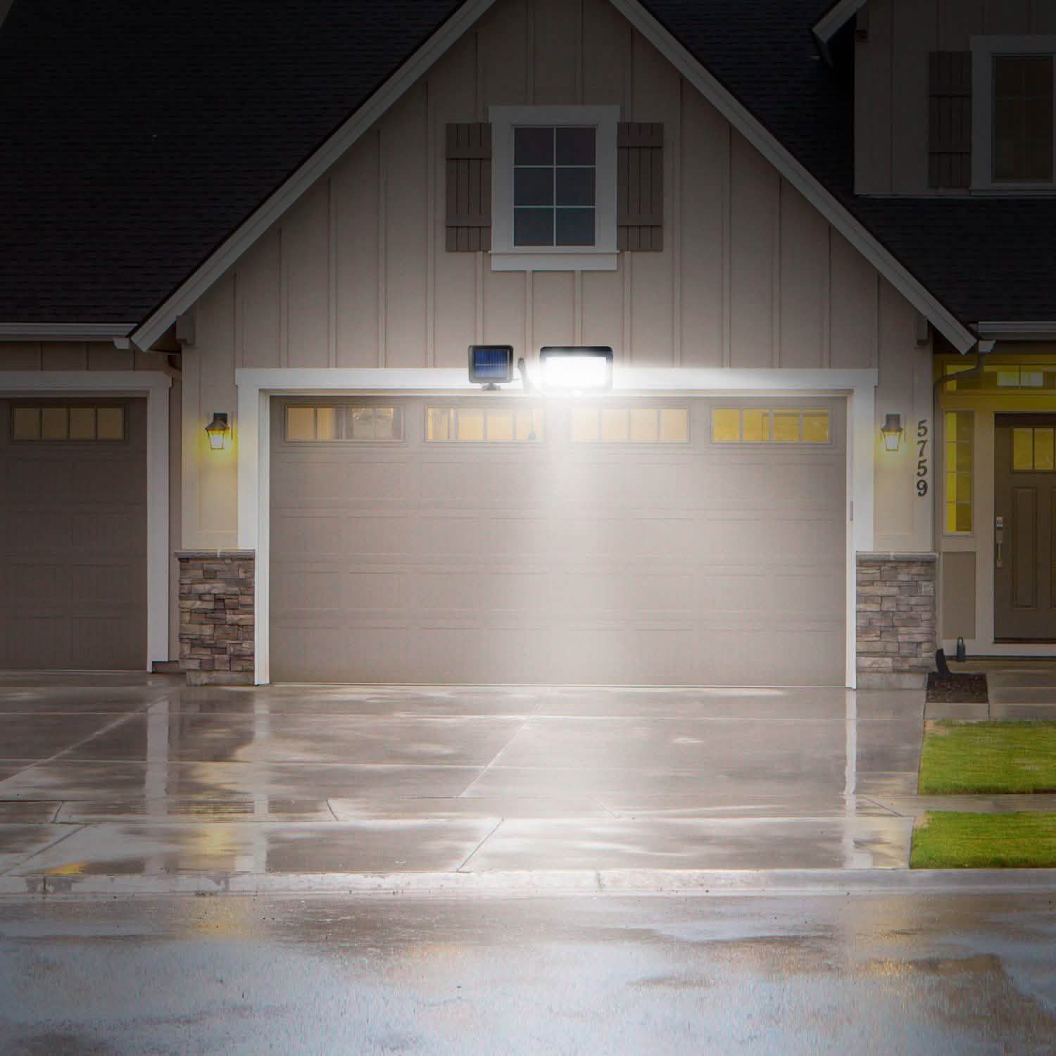 100 LED Solar Powered Wall Lights Outdoor