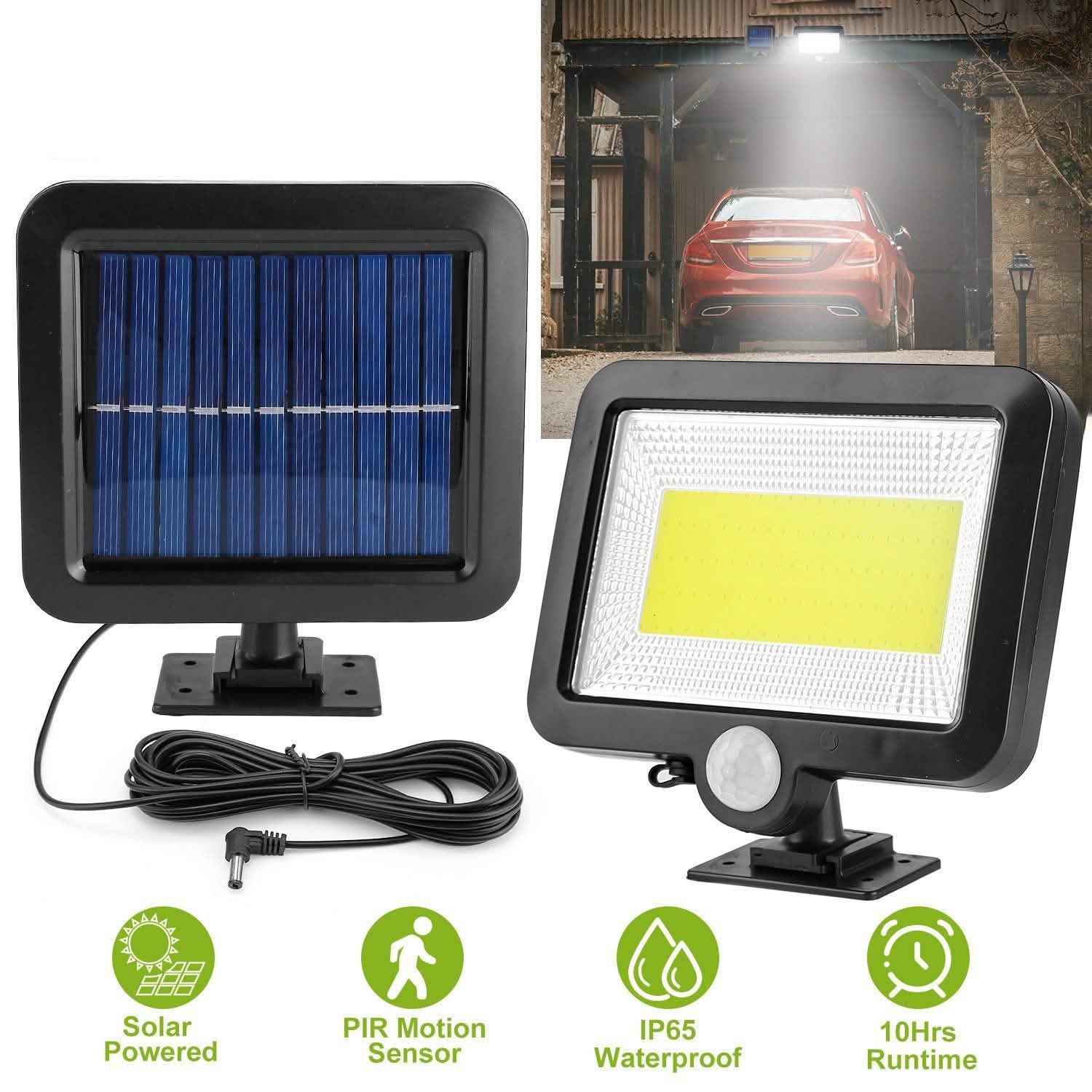 100 LED Solar Powered Wall Lights Outdoor