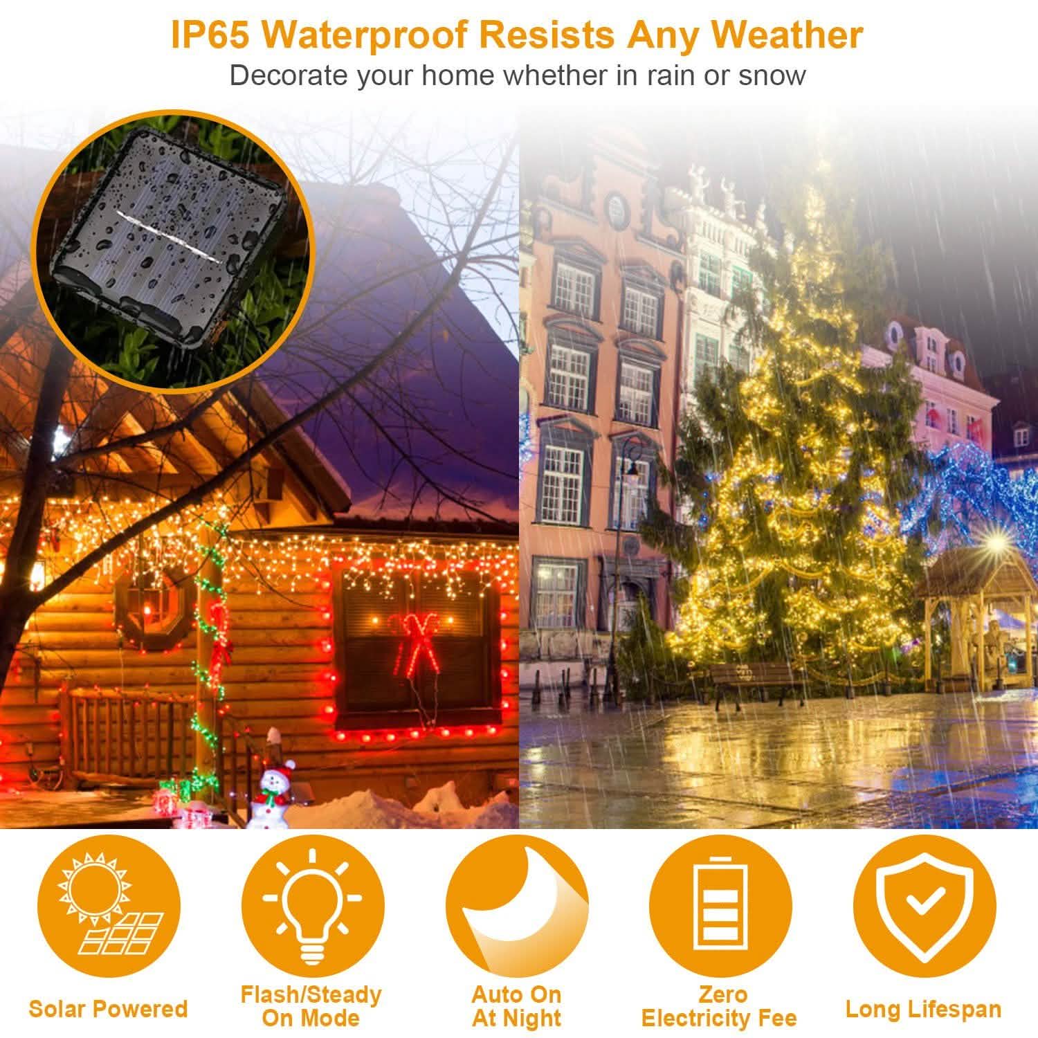 100 LEDs Solar String Lights