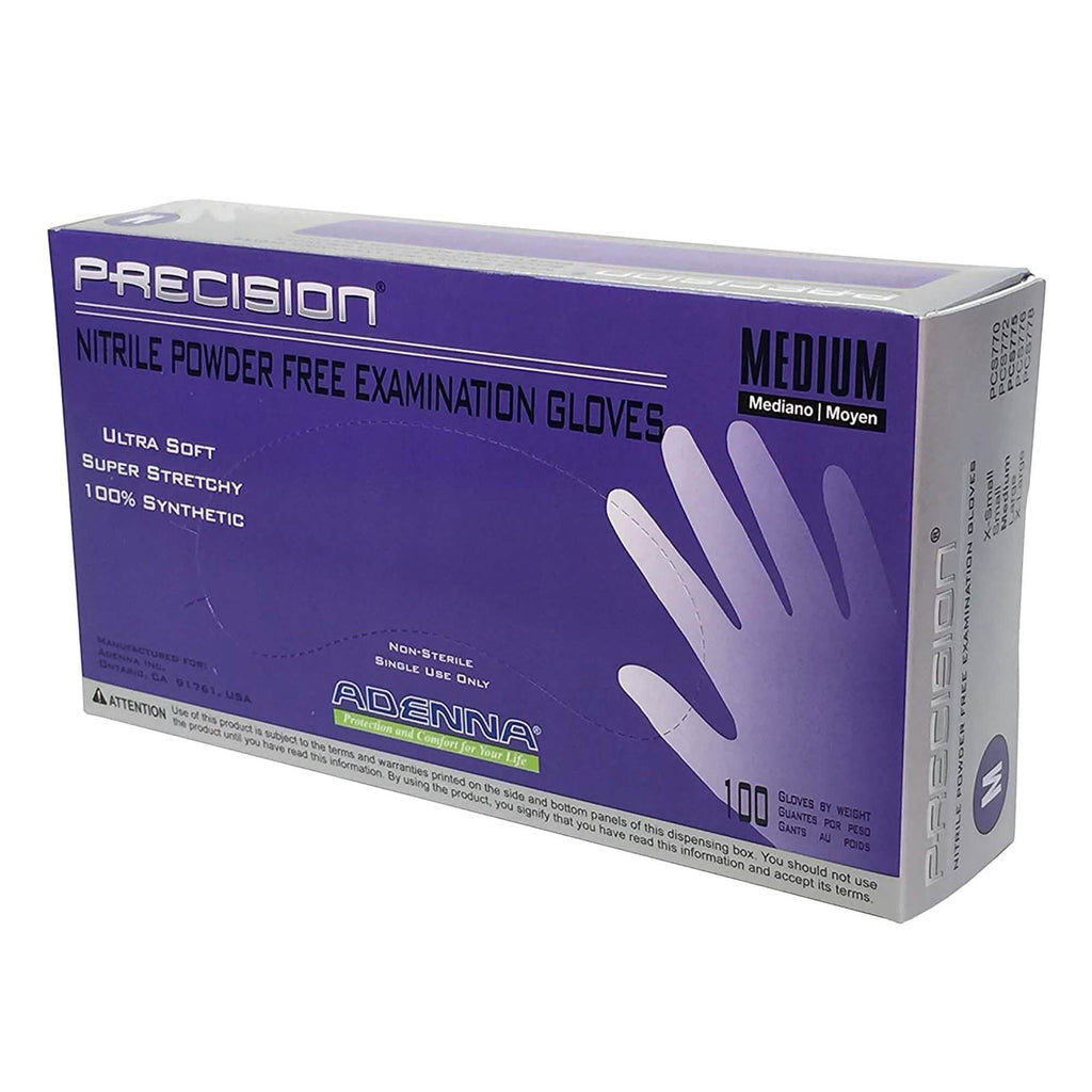 100-Pack: Nitrile Powder Free Violet Medium Gloves