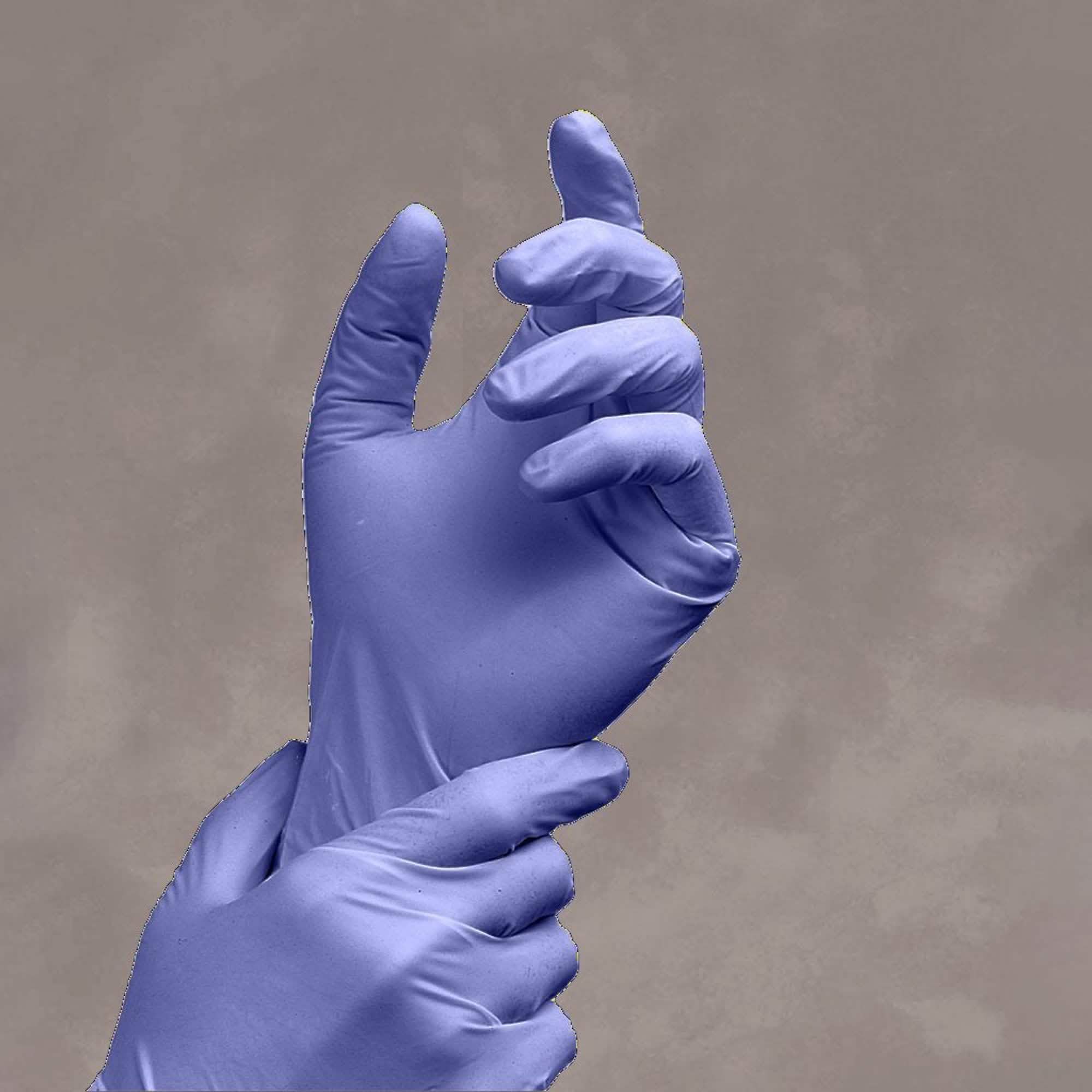 100-Pack: Nitrile Powder Free Violet Medium Gloves