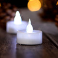 100-Piece: Cool White LED Tealight Flameless Smokeless Candles