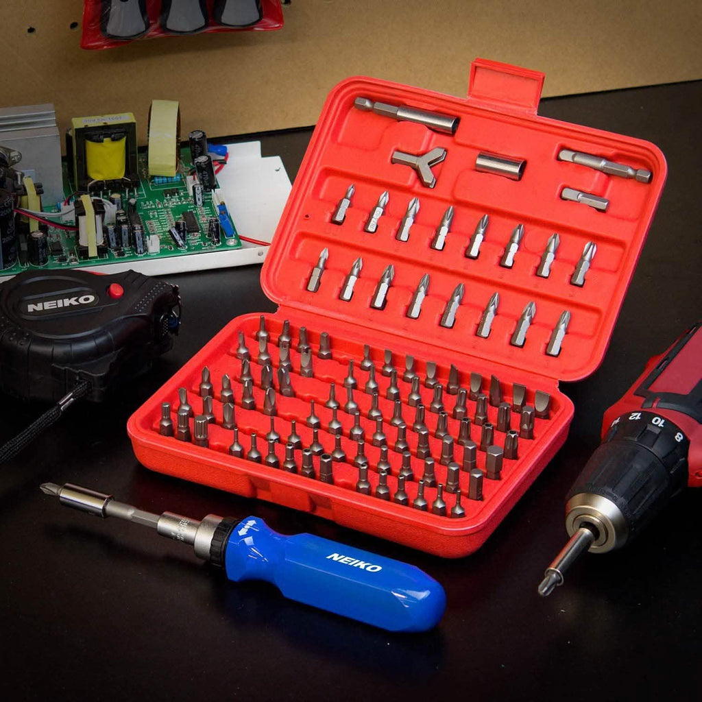 100-Piece: Neiko 10048A Premium Security Bit Set