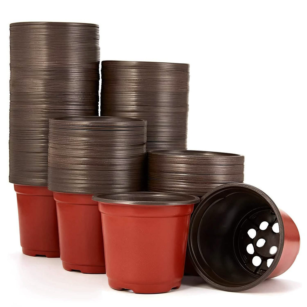 100-Piece: Plastic Plant Nursery Pots