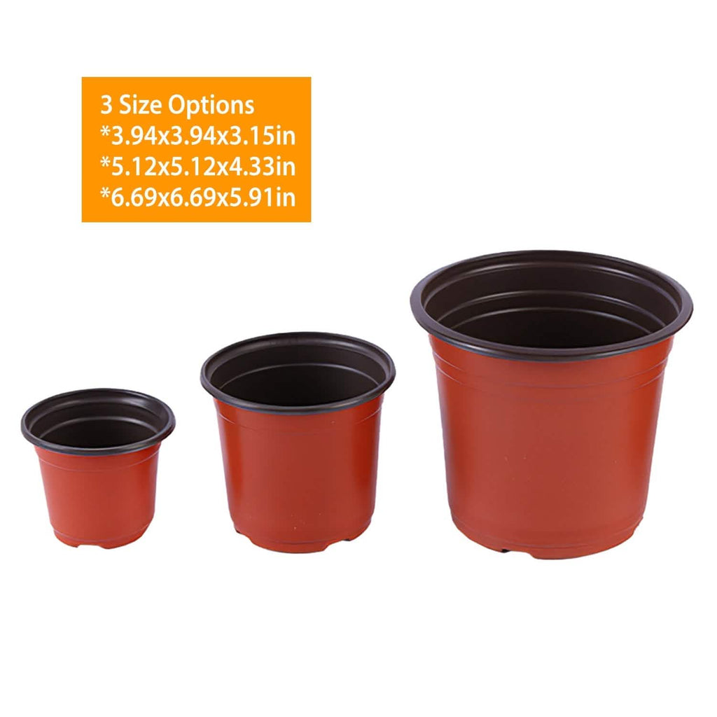 100-Piece: Plastic Plant Nursery Pots