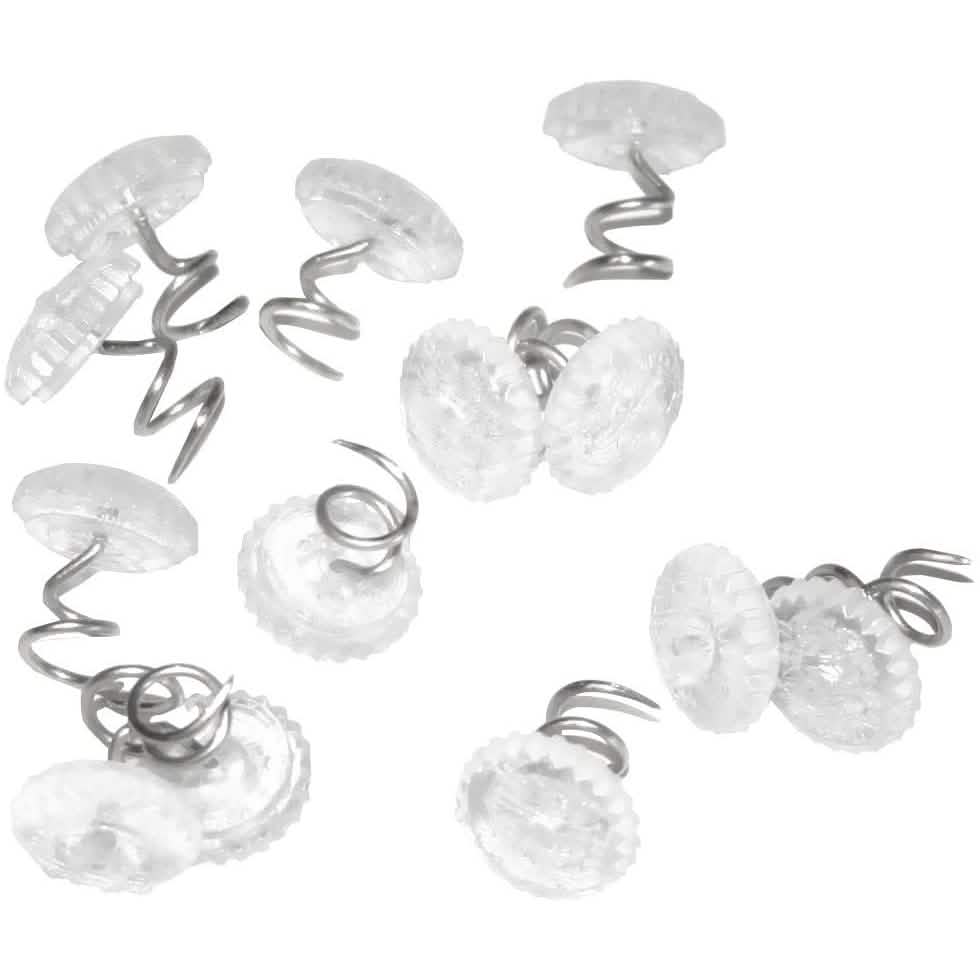 100-Piece: Transparent Head Twist Needle