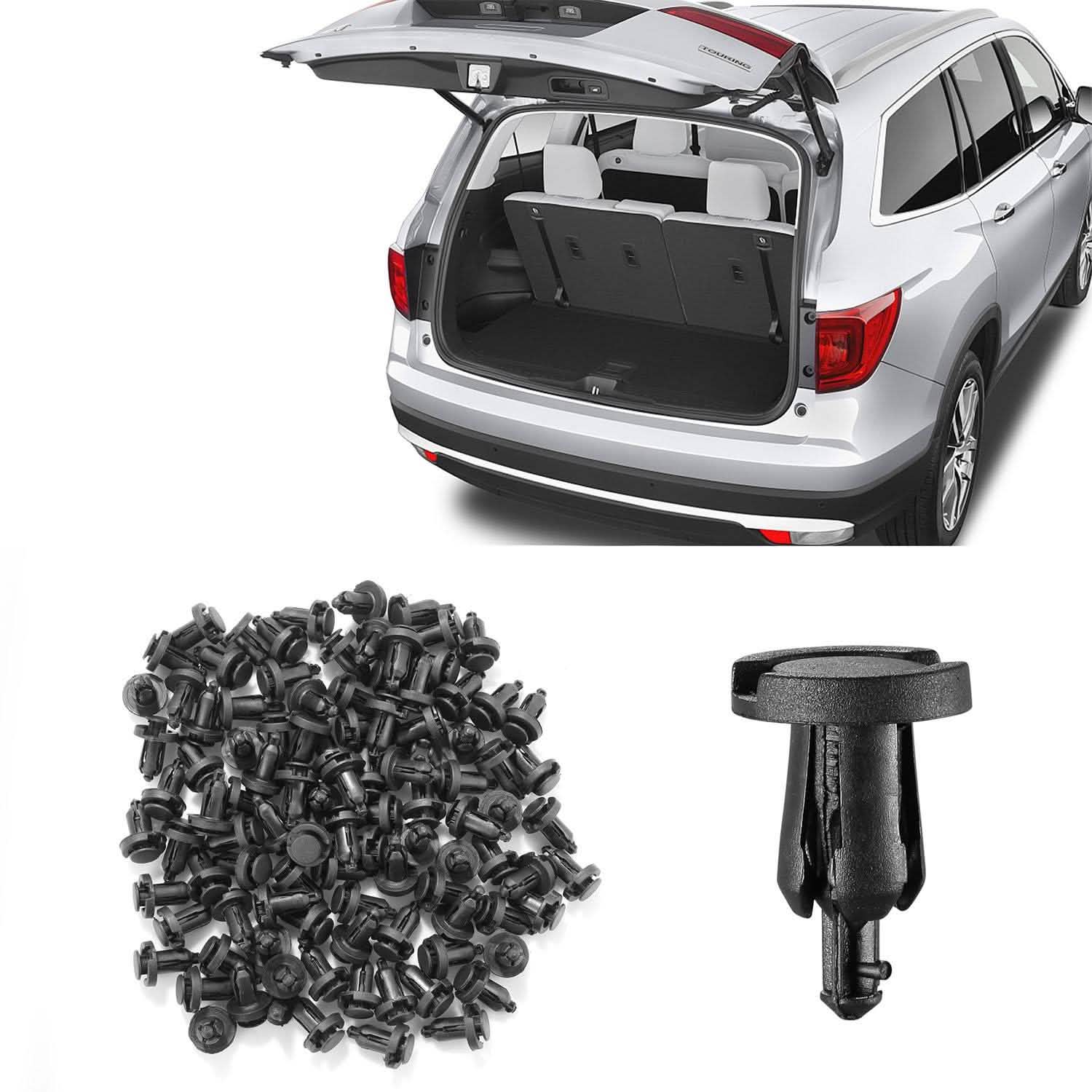 100-Pieces: 10mm Bumper Clip Fastener Rivets