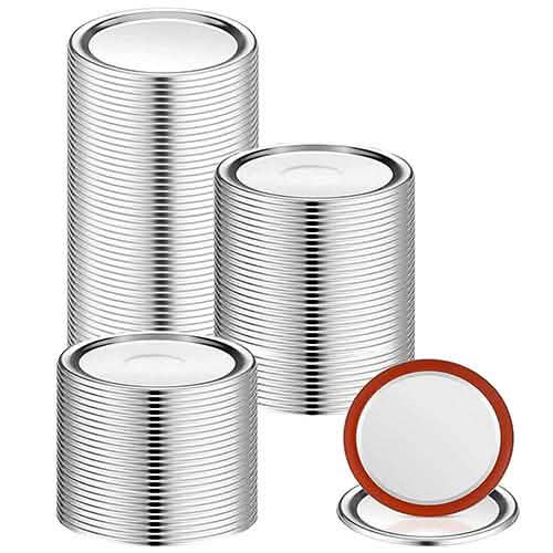 100-Pieces: Regular Mouth Canning Lids