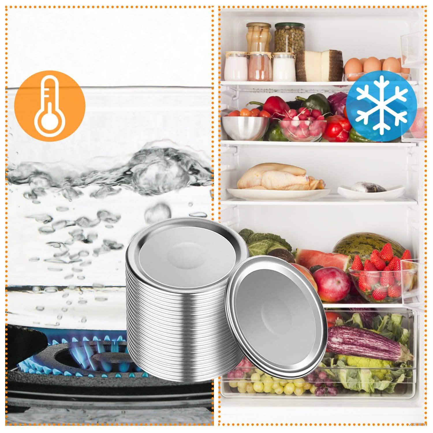 100-Pieces: Regular Mouth Canning Lids