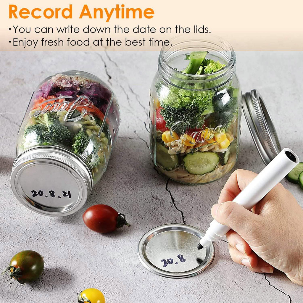 100-Pieces: Regular Mouth Canning Lids