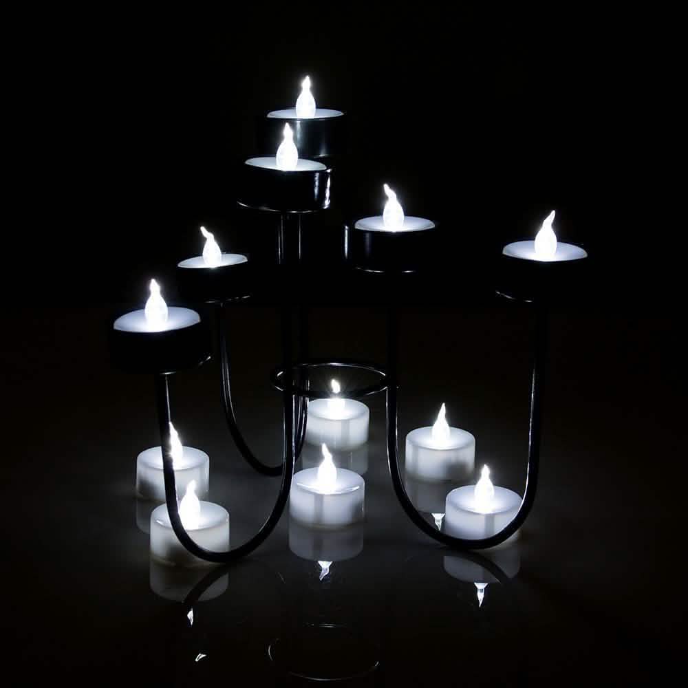 100-Pieces: White LED Candle Tea Light