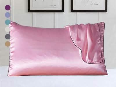 100% Satin Pillow Cover With Trim