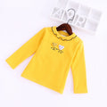 Fungus embroidered cotton bottoming shirt