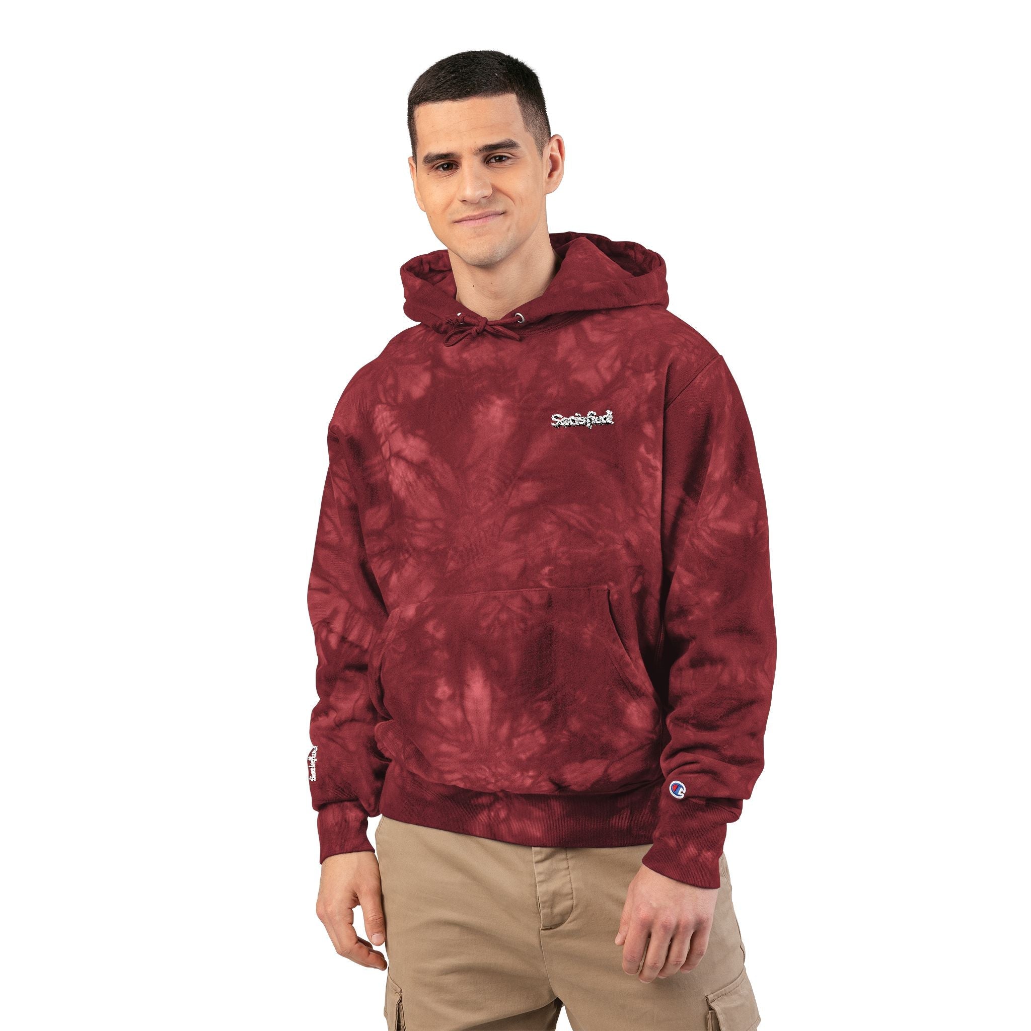 Tie-Dye Champion Hoodie - Cozy and Stylish Unisex Embroidered Sweater