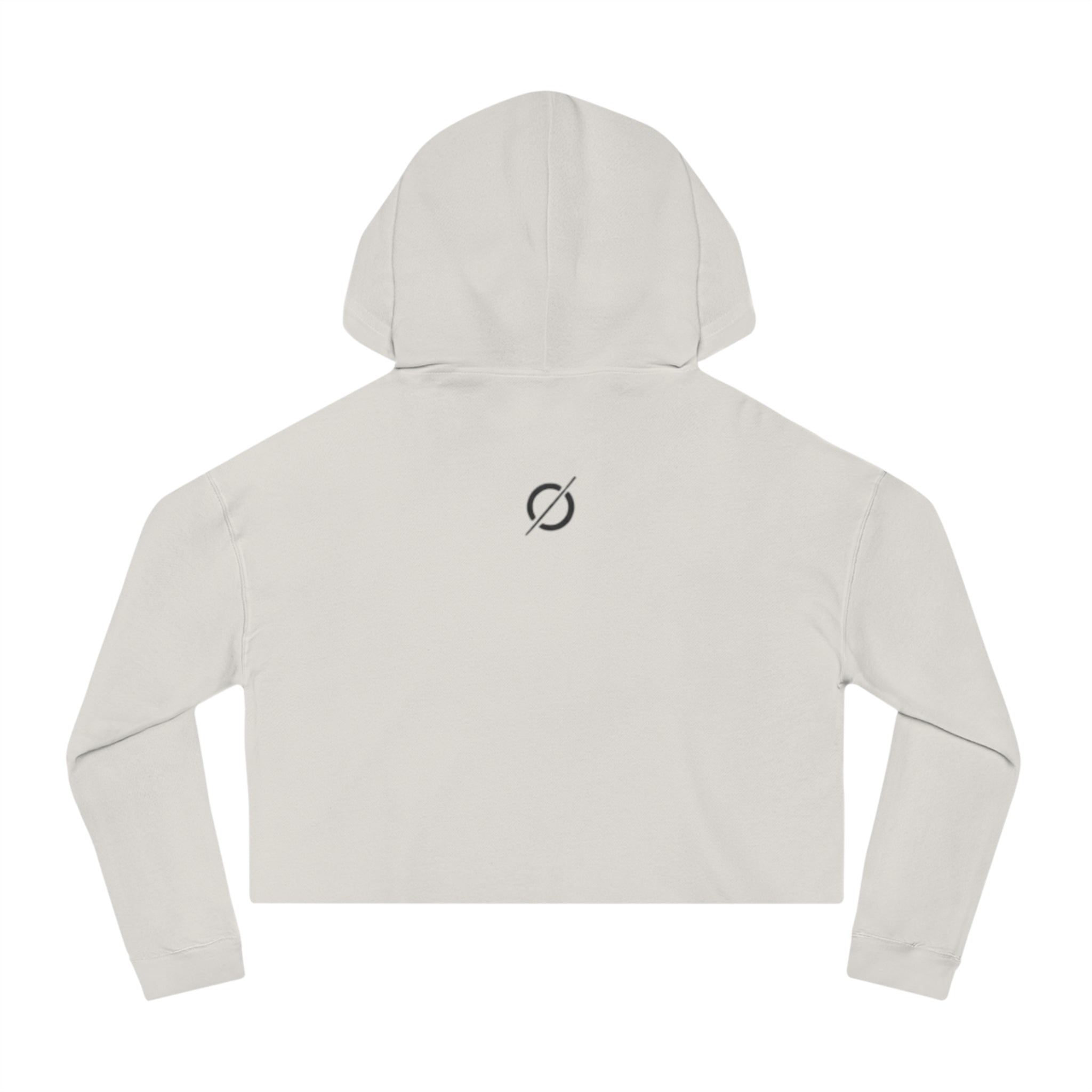 Cropped Hoodie Sweatshirt for Women with Cropped Design and Ribbed Cuffs