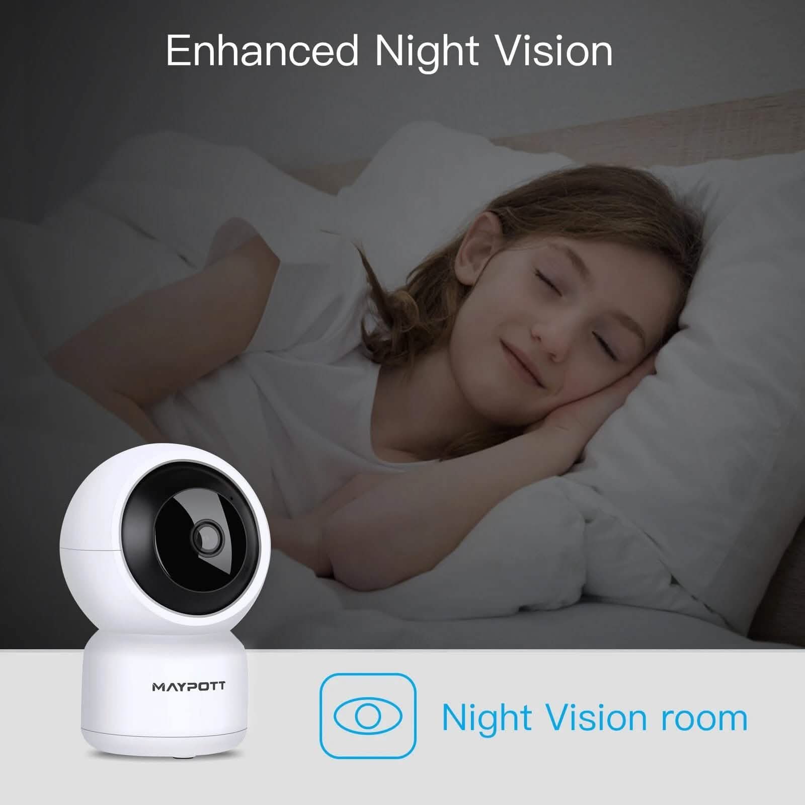 1080P HD Wireless Smart Spy Camera WiFi Security IR Night Vision Baby Monitor