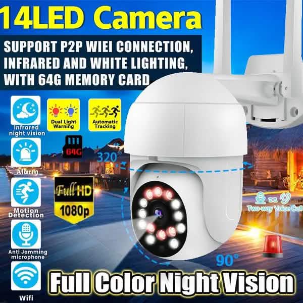 1080P Outdoor Full Color Night Vision Surveillance Camera