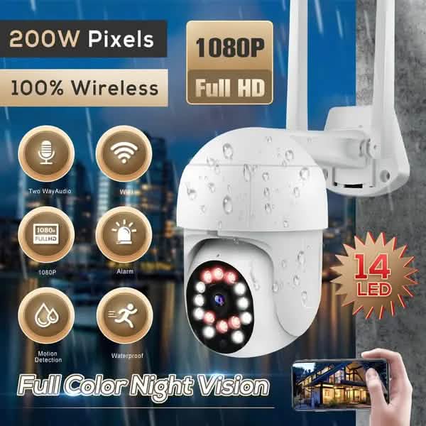1080P Outdoor Full Color Night Vision Surveillance Camera