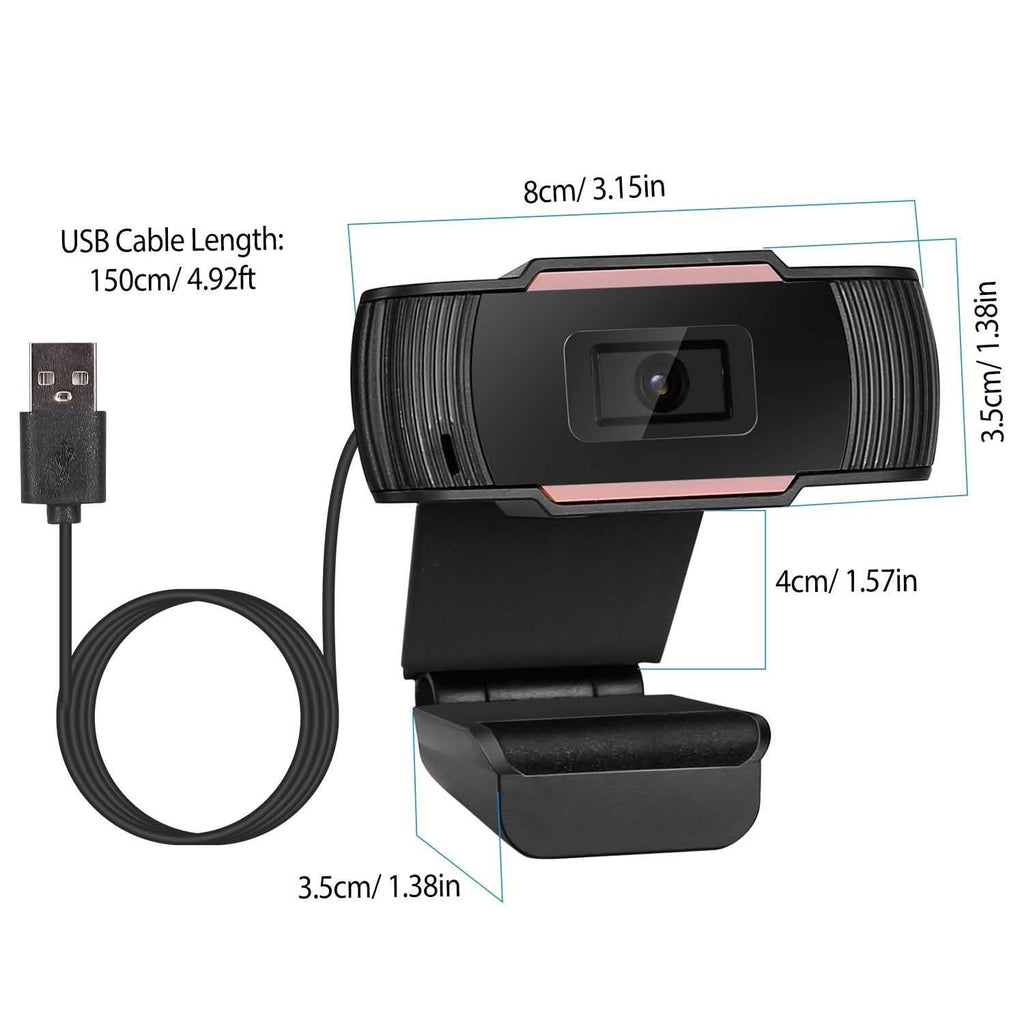 1080P USB Webcam 170 Degree Vertical Adjustment with Clip