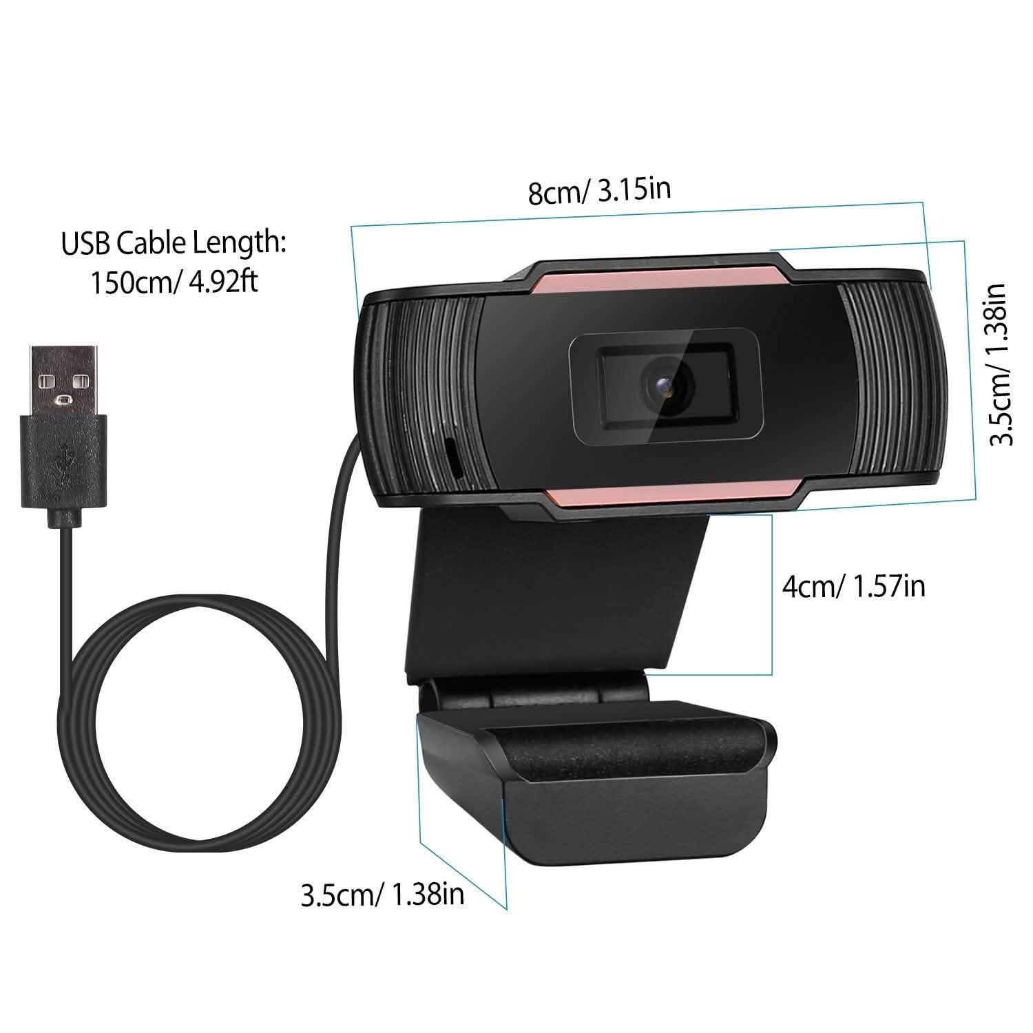1080P USB Webcam 170 Degree Vertical Adjustment with Clip