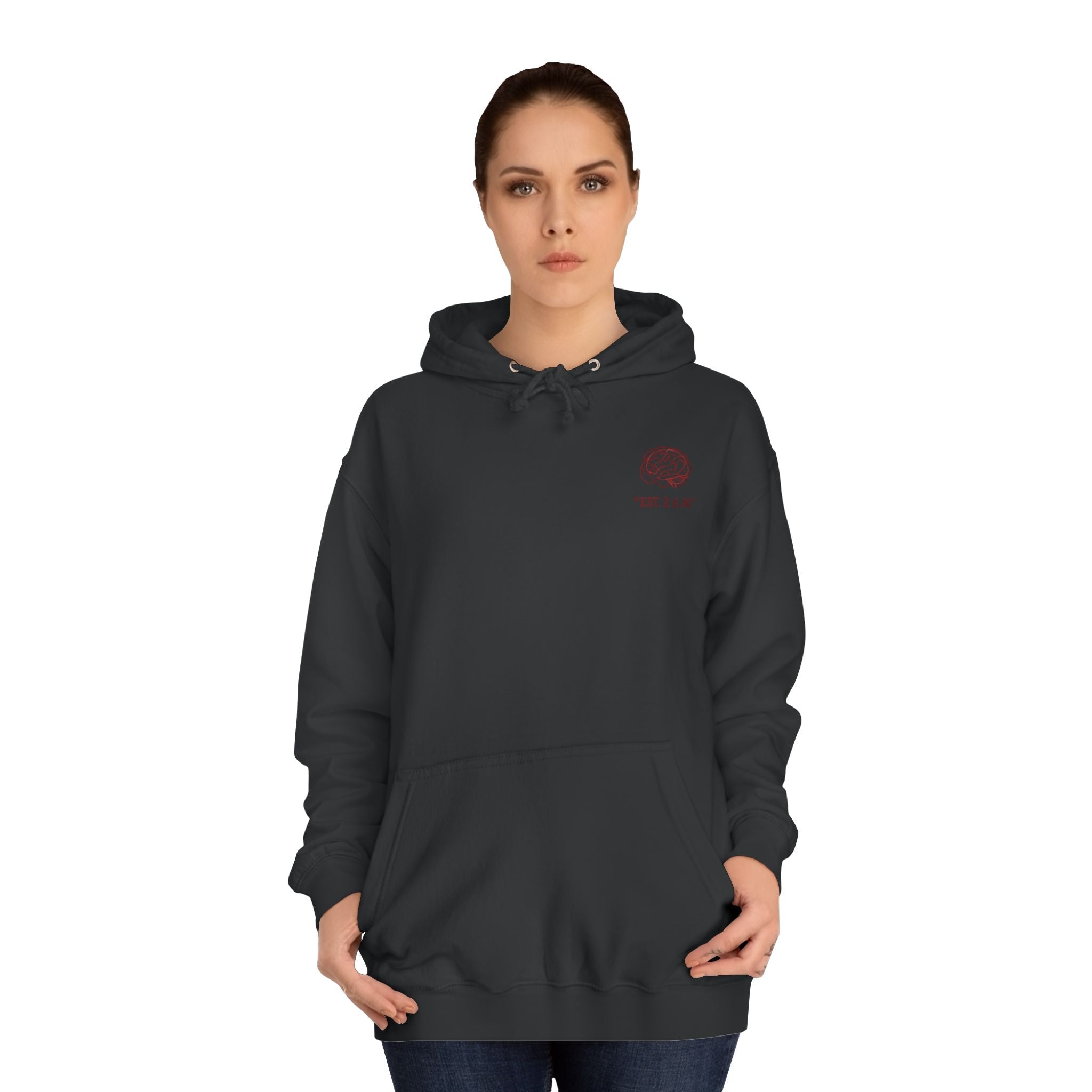 Unisex Overthinking Club Hoodie | Cozy College Gear, Thoughtful Gift for Students, Casual Wear, Relaxed Style, Brainy Humor Apparel