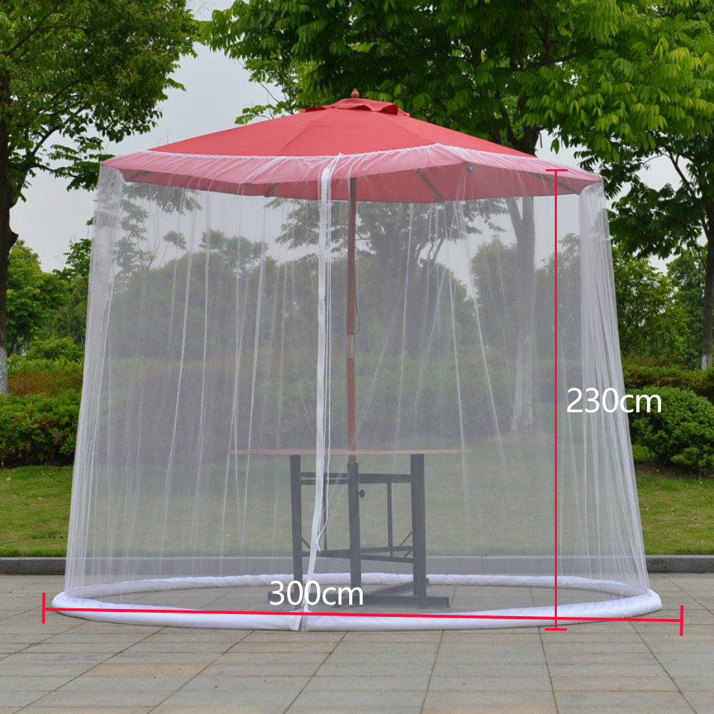 Outdoor umbrella net cover