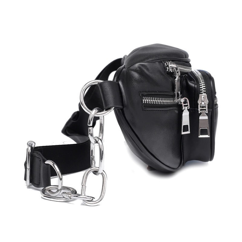 Chain waist bag unisex shoulder messenger bag small bag
