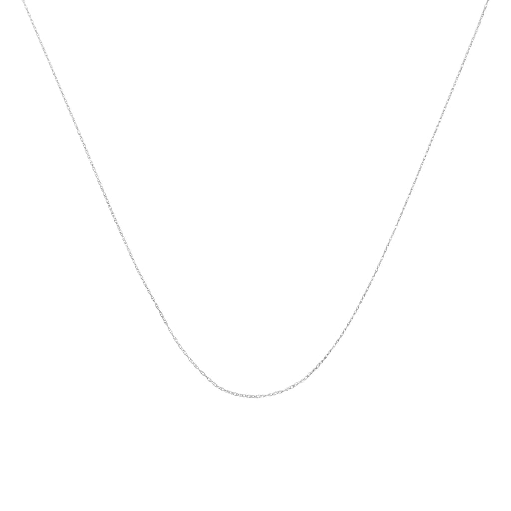 10K Gold 0.5 mm Slender & Dainty Fine Rope Chain Necklace