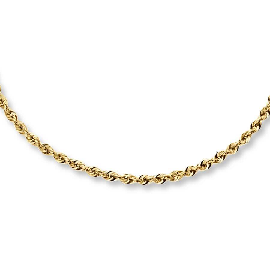 10k Solid Gold Rope Chain 2.5mm
