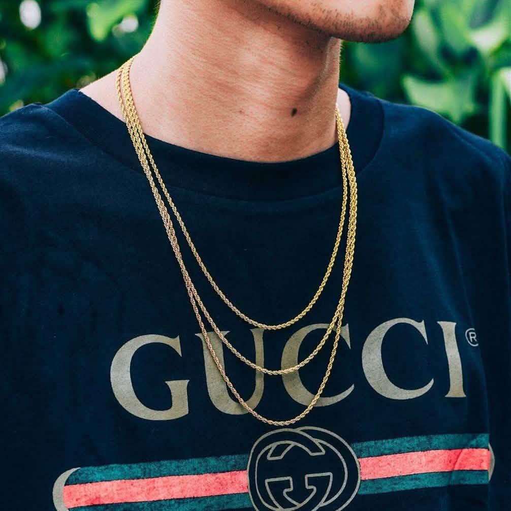 10k Solid Gold Rope Chain 2.5mm