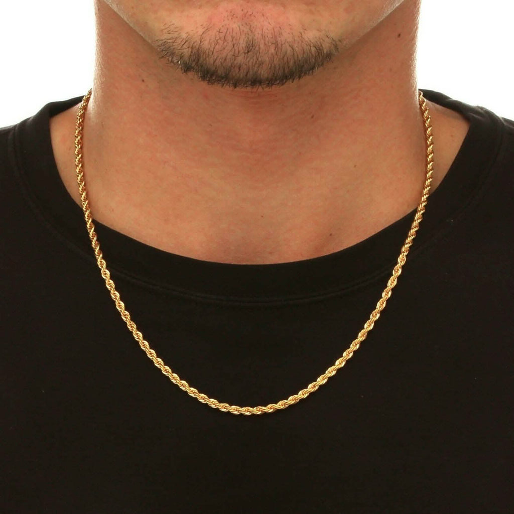 10k Solid Gold Rope Chain 2.5mm