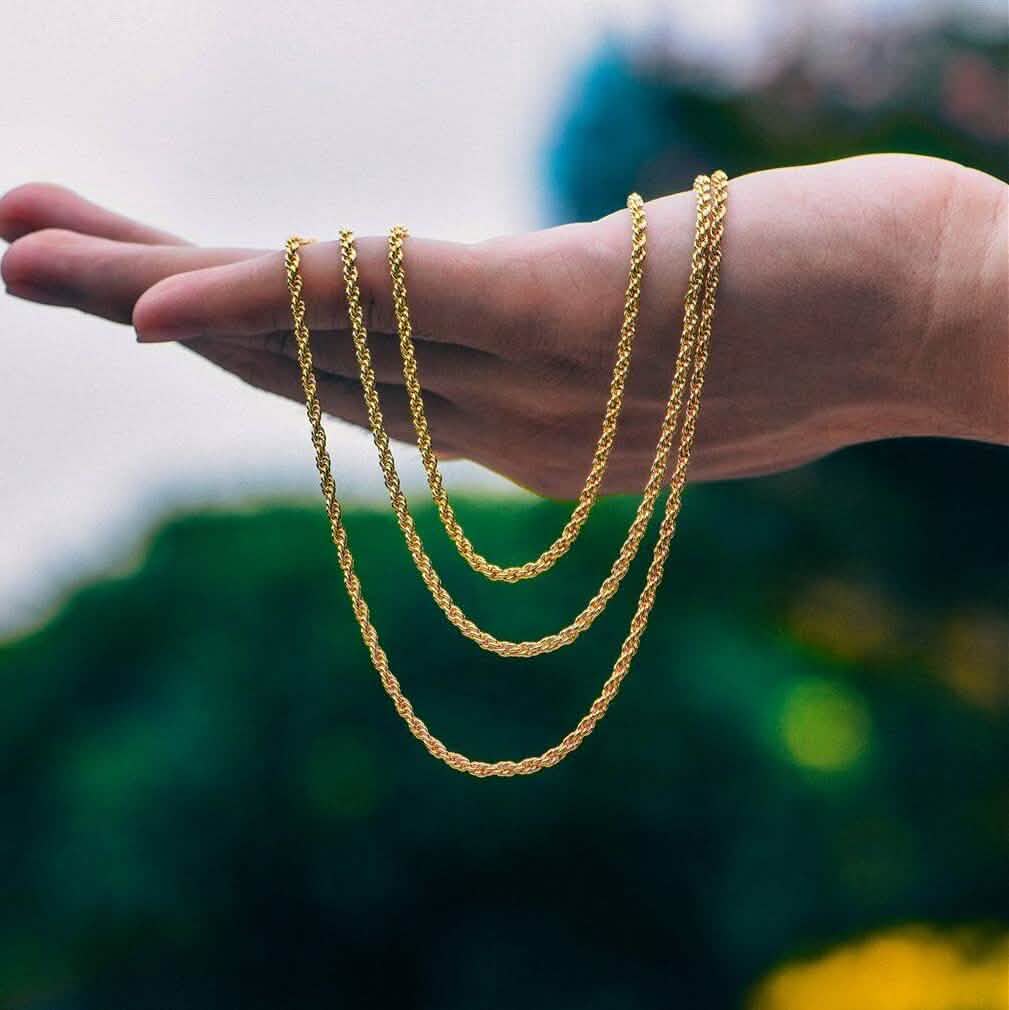 10k Solid Gold Rope Chain 2.5mm