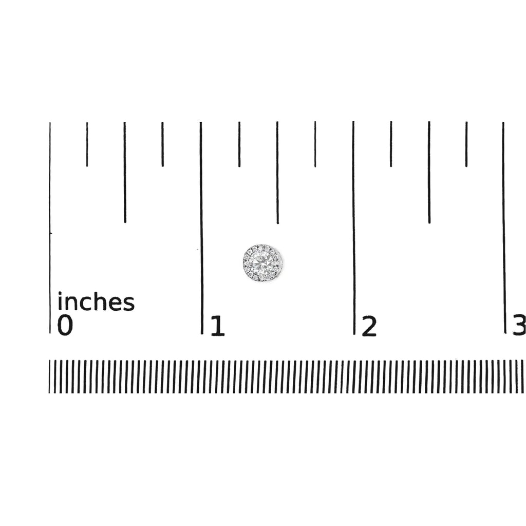 10K White Gold 1.00 Cttw Diamond Hidden Halo Stud Earring (H-I Color, I1-I2 Clarity)